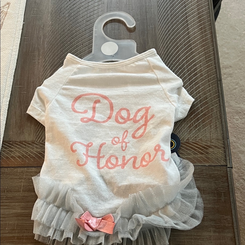 Dog of Honor White and Pink Tutu Dress